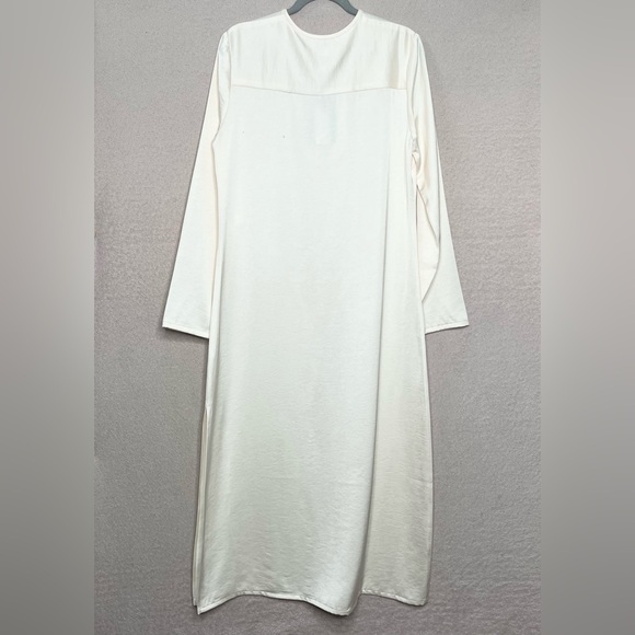Saint Art Isabel Satin Long Sleeve Midi Dress-Champagne-Women’s M-Modest-NEW-NWT - Picture 7 of 15